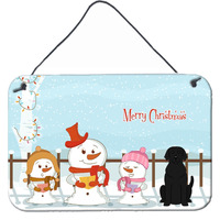 "Caroline's Treasures Christmas Carolers Merry Black Labrador Wall or Door Hanging Prints BB2388DS812, 8"" x 12"""