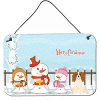 "Caroline's Treasures Christmas Carolers Merry Cavalier Spaniel Wall or Door Hanging Prints BB2389DS812, 8"" x 12"""