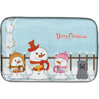 "Caroline's Treasures Merry Christmas Carolers Glen Of Imal Grey Dish Drying Mat, 14"" x 21"""