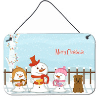 "Caroline's Treasures Christmas Carolers Merry Glen of Imal Tan Wall or Door Hanging Prints BB2391DS812, 8"" x 12"""
