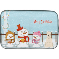 "Caroline's Treasures Merry Christmas Carolers Soft Coated Wheaten Terrier Dish Drying Mat, 14"" x 21"""