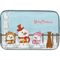 "Caroline's Treasures Merry Christmas Carolers Irish Terrier Dish Drying Mat, 14"" x 21"""