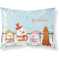 Caroline's Treasures Christmas Carolers Merry Irish Setter Fabric Standard Pillowcase BB2395PILLOWCASE