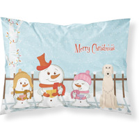 Caroline's Treasures Christmas Carolers Merry Irish Wolfhound Fabric Standard Pillowcase BB2396PILLOWCASE
