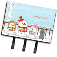 "Caroline's Treasures Christmas Carolers Merry Poodle Silver Leash or Key Holder BB2399TH68, Triple"