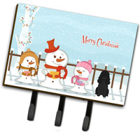 "Caroline's Treasures Christmas Carolers Merry Poodle Black Leash or Key Holder BB2402TH68, Triple"