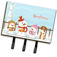 "Caroline's Treasures Merry Christmas Carolers Brittany Spaniel Leash or Key Holder BB2403TH68, Triple, Multicolor"
