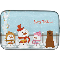 "Caroline's Treasures Dogue de Boudreaux Dish Drying Mat, 14"" x 21"", Christmas Carolers"