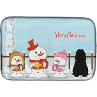 "Caroline's Treasures Merry Christmas Carolers Bouvier des Flandres Dish Drying Mat, 14"" x 21"""