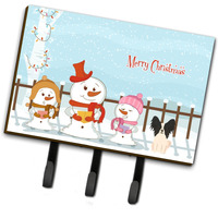 "Caroline's Treasures Merry Christmas Carolers Papillon Black White Leash or Key Holder BB2407TH68, Triple, Multicolor"