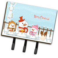 "Caroline's Treasures Merry Christmas Carolers Papillon Red White Leash or Key Holder BB2409TH68, Triple, Multicolor"