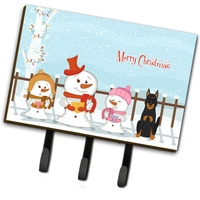 "Caroline's Treasures Merry Christmas Carolers Beauce Shepherd Dog Leash or Key Holder BB2411TH68, Triple, Multicolor"