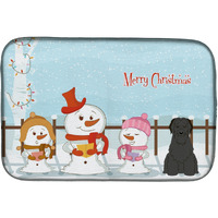 "Caroline's Treasures Merry Christmas Carolers Briard Black Dish Drying Mat, 14"" x 21"""