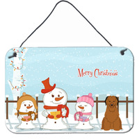 "Caroline's Treasures Merry Christmas Carolers Briard Brown Wall or Door Hanging Prints BB2413DS812, 8"" x 12"", Multicolor"