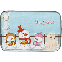 "Caroline's Treasures Merry Christmas Carolers Pyrenees Dish Drying Mat, 14"" x 21"""
