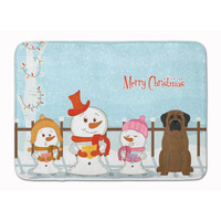 "Caroline's Treasures Merry Christmas Carolers Bullmastiff Floor Mat, 19"" x 27"", Multicolor"
