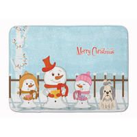 "Caroline's Treasures Merry Christmas Shih Tzu Silver White Floor Mat, 19"" x 27"", Multicolor"