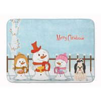 "Caroline's Treasures Merry Christmas Shih Tzu Black White Floor Mat, 19"" x 27"", Multicolor"