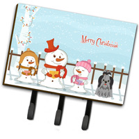"Caroline's Treasures Merry Christmas Carolers Shih Tzu Black Silver Leash or Key Holder BB2420TH68, Triple, Multicolor"