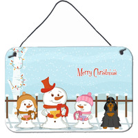 "Caroline's Treasures Christmas Carolers Merry Cocker Spaniel Black Tan Wall or Door Hanging Prints BB2424DS812, 8"" x 12"""