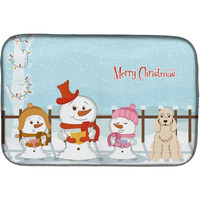 "Caroline's Treasures Merry Christmas Carolers Cocker Spaniel Buff Dish Drying Mat, 14"" x 21"""