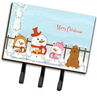"Caroline's Treasures Christmas Carolers Merry Cocker Spaniel Red Leash or Key Holder BB2426TH68, Triple"