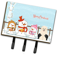 "Caroline's Treasures Merry Christmas Carolers Old English Sheepdog Leash or Key Holder BB2427TH68, Triple, Multicolor"