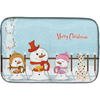 "Caroline's Treasures Merry Christmas Carolers Dalmatian Dish Drying Mat, 14"" x 21"""