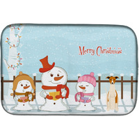 "Caroline's Treasures Merry Christmas Carolers Whippet Dish Drying Mat, 14"" x 21"""