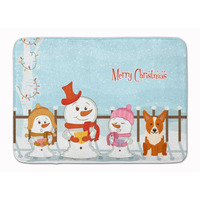 "Caroline's Treasures Merry Christmas Carolers Corgi Floor Mat, 19"" x 27"", Multicolor"