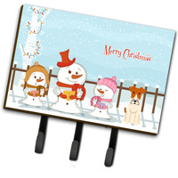 "Caroline's Treasures Christmas Carolers Merry Wire Fox Terrier Leash or Key Holder BB2432TH68, Triple"