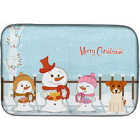 "Caroline's Treasures Merry Christmas Carolers Jack Russell Terrier Dish Drying Mat, 14"" x 21"""