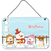 "Caroline's Treasures Christmas Carolers Merry Jack Russell Terrier Wall or Door Hanging Prints BB2439DS812, 8"" x 12"""