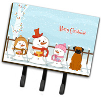 "Caroline's Treasures Christmas Carolers Merry Fawn Boxer Leash or Key Holder BB2446TH68, Triple"