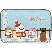 "Caroline's Treasures Merry Christmas Carolers Brindle Boxer Dish Drying Mat, 14"" x 21"""