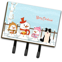 "Caroline's Treasures Merry Christmas Carolers Border Collie Black White Leash or Key Holder BB2449TH68, Triple, Multicolor"