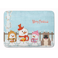 "Caroline's Treasures Christmas English Bulldog Grey Brindle Floor Mat, 19"" x 27"", Multicolor"