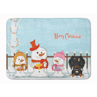 "Caroline's Treasures Christmas Wire Haired Dachshund Dapple Floor Mat, 19"" x 27"", Multicolor"