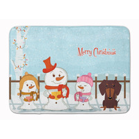 "Caroline's Treasures Merry Christmas Dachshund Chocolate Floor Mat, 19"" x 27"", Multicolor"