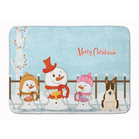 "Caroline's Treasures Christmas Bull Terrier Dark Brindle Floor Mat, 19"" x 27"", Multicolor"