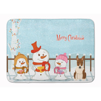 "Caroline's Treasures Merry Christmas Bull Terrier Brindle Floor Mat, 19"" x 27"", Multicolor"