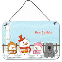 "Caroline's Treasures Christmas Carolers Merry Chow Blue Wall or Door Hanging Prints BB2470DS812, 8"" x 12"""