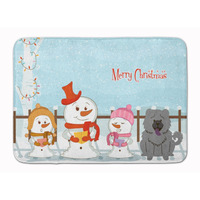 "Caroline's Treasures Merry Christmas Carolers Chow Blue Floor Mat, 19"" x 27"", Multicolor"