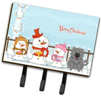 "Caroline's Treasures Merry Christmas Carolers Chow Blue Leash or Key Holder BB2470TH68, Triple, Multicolor"