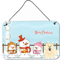 "Caroline's Treasures Merry Christmas Carolers Chow White Wall or Door Hanging Prints BB2471DS812, 8"" x 12"", Multicolor"