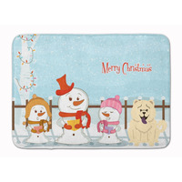 "Caroline's Treasures Merry Christmas Chow White Floor Mat, 19"" x 27"", Multicolor"