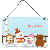 "Caroline's Treasures Christmas Carolers Merry Chow Red Wall or Door Hanging Prints BB2473DS812, 8"" x 12"""
