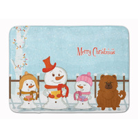 "Caroline's Treasures Merry Christmas Carolers Chow Red Floor Mat, 19"" x 27"", Multicolor"