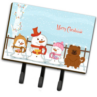 "Caroline's Treasures Christmas Carolers Merry Chow Red Leash or Key Holder BB2473TH68, Triple"
