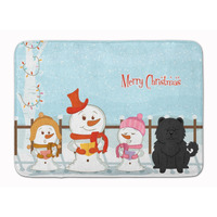 "Caroline's Treasures Merry Christmas Chow Black Floor Mat, 19"" x 27"", Multicolor"